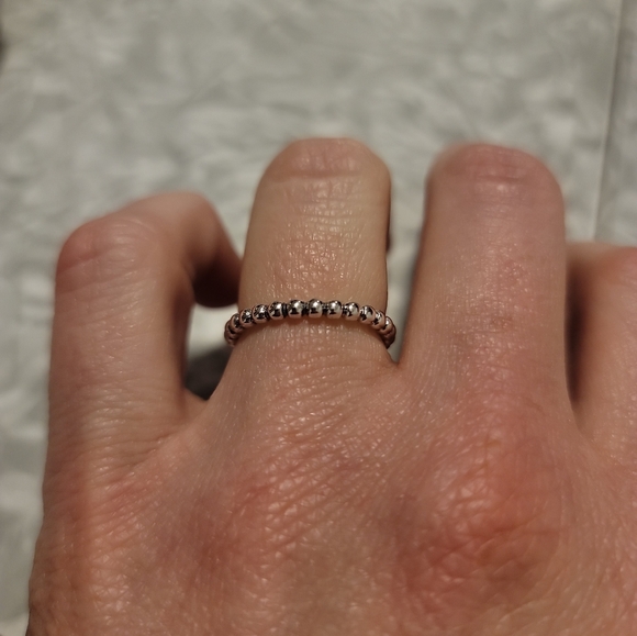 *Sold* Pandora Ale Sterling Silver Beaded Ring Size 7 - Picture 7 of 7